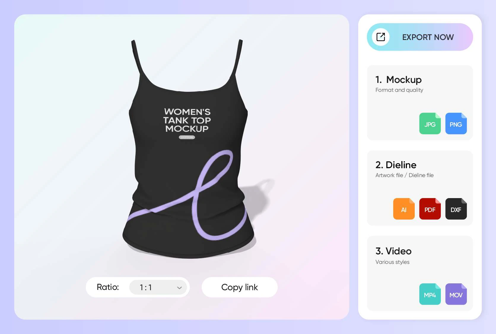 Quick downloads in image and video formats