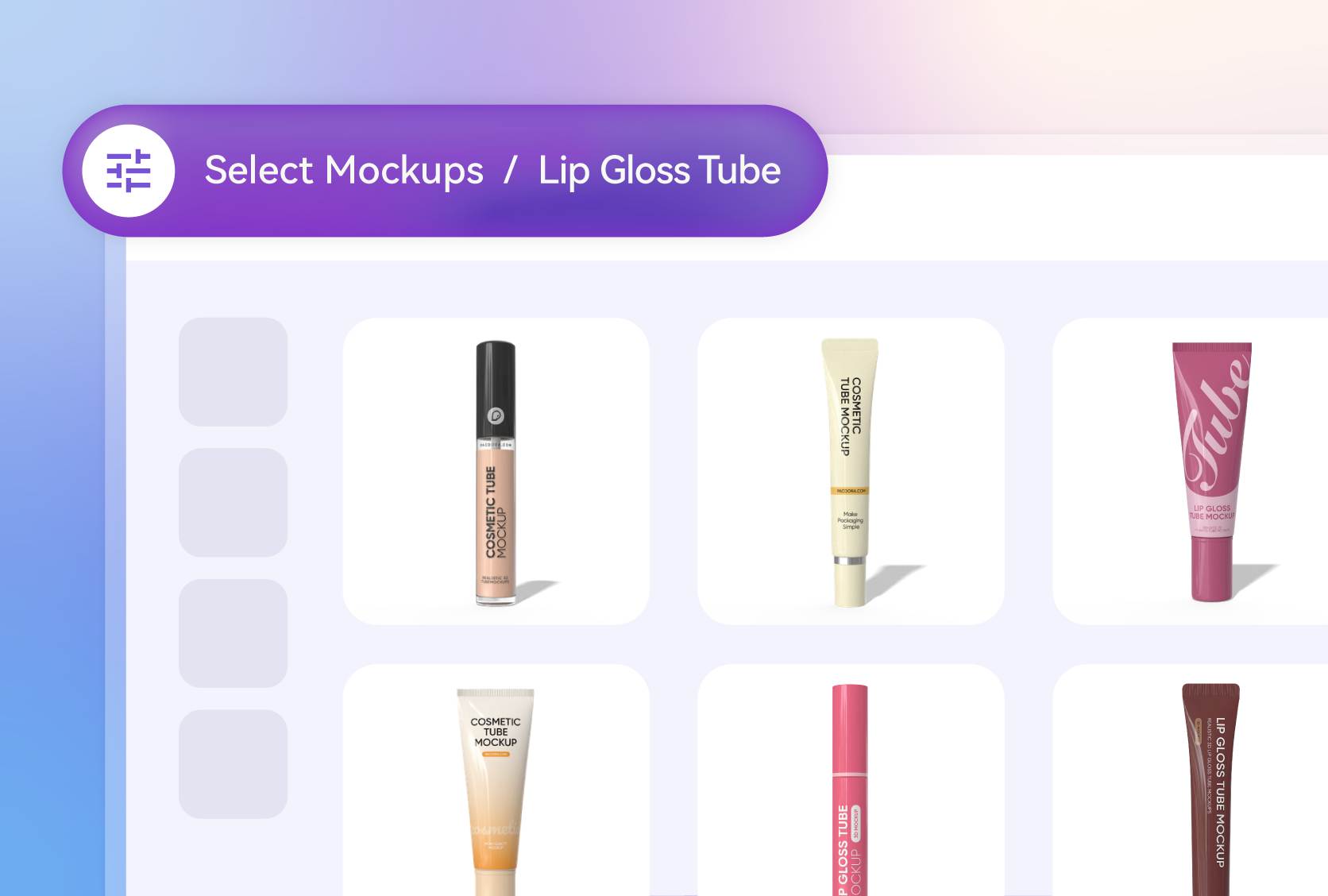 Diverse lip gloss tube styles for every brand
