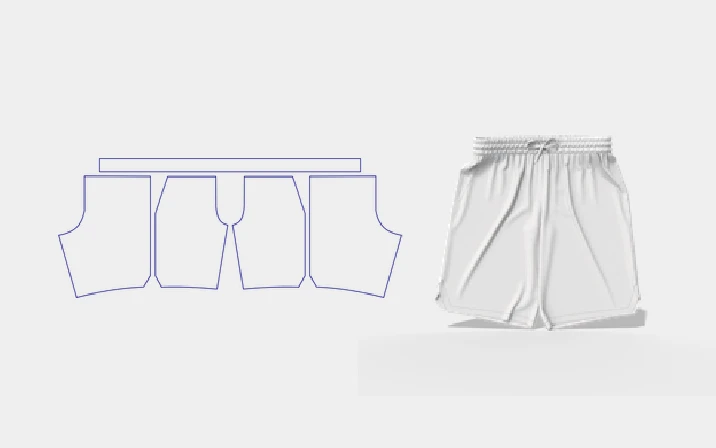 Nike shorts template