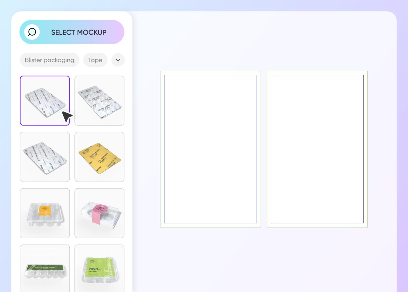 Step 1: Select a packaging style