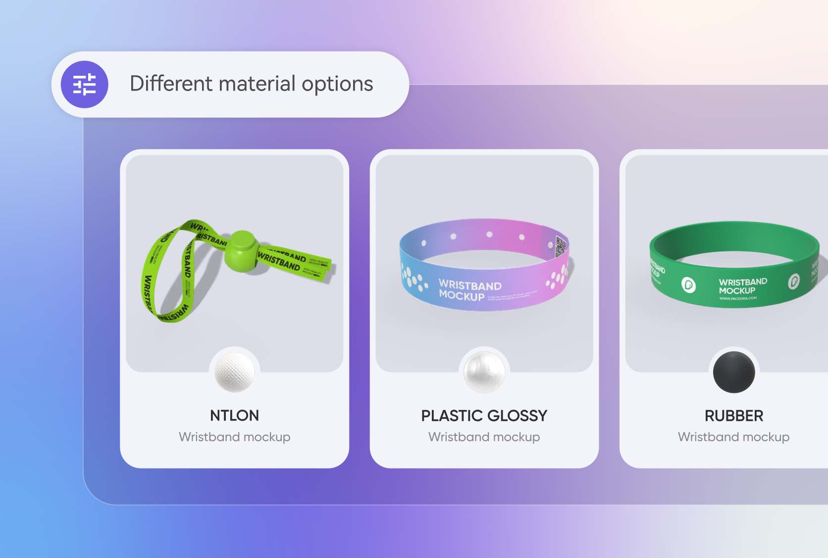 Flexible materials for lasting event bands