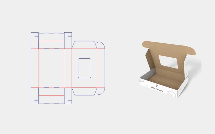 Custom product box with window