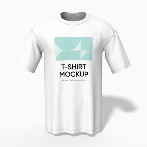 Round neck T-shirt mockup