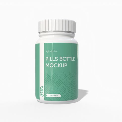 Gummy bottle mockup