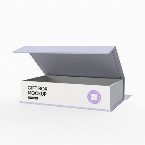 Flip top magnetic gift box mockup