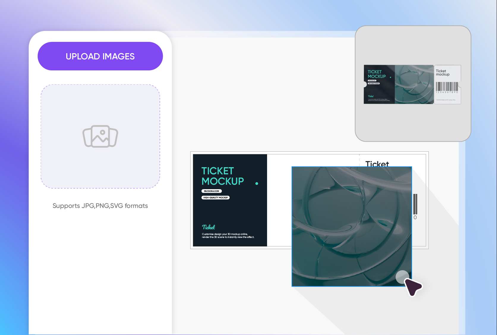 Upload unique graphics for a memorable design