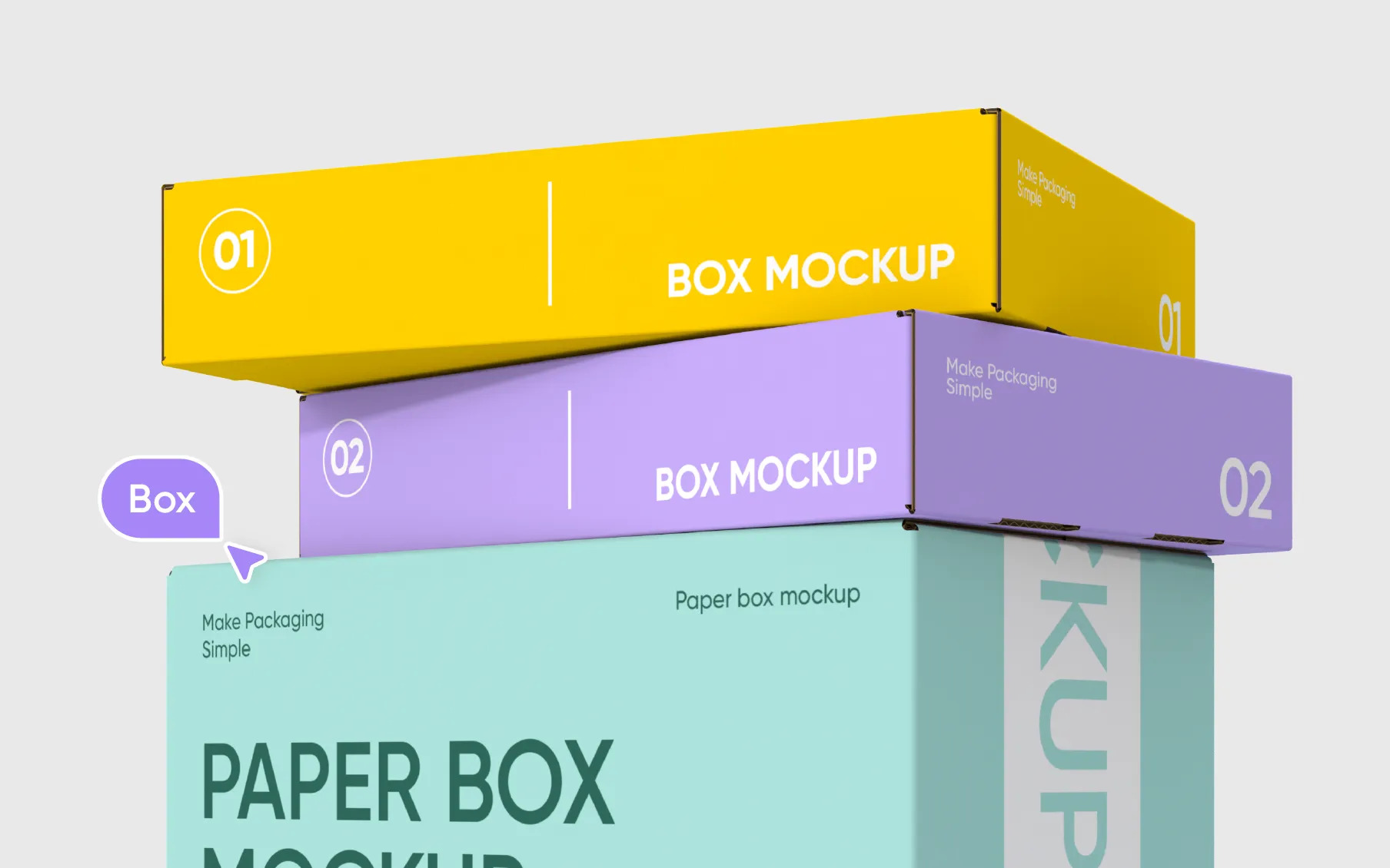 Free box mockup generator