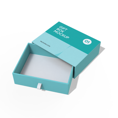Rigid drawer chocolate box mockup