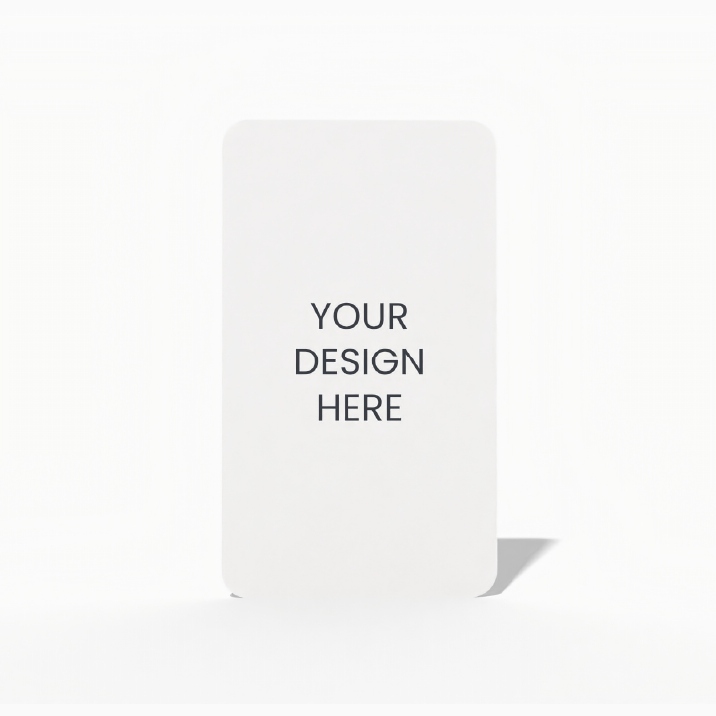 Rounded vertical business card mockup