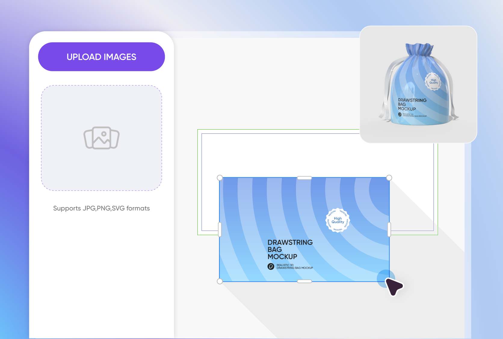 Upload graphics to captivate your audience