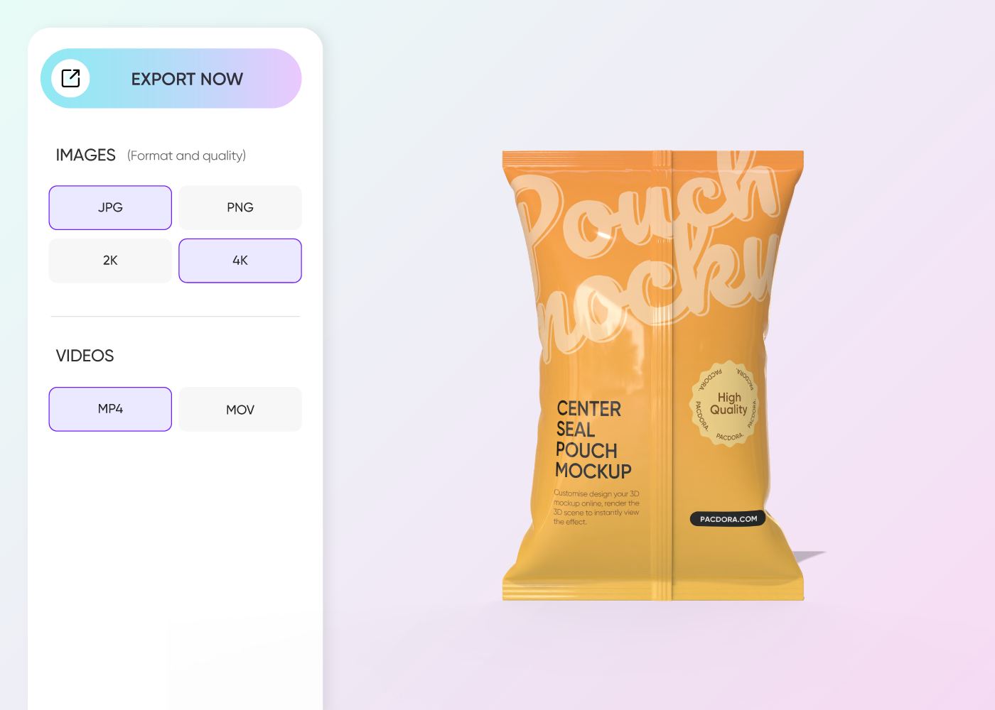 Step 3: Download your noodle packaging