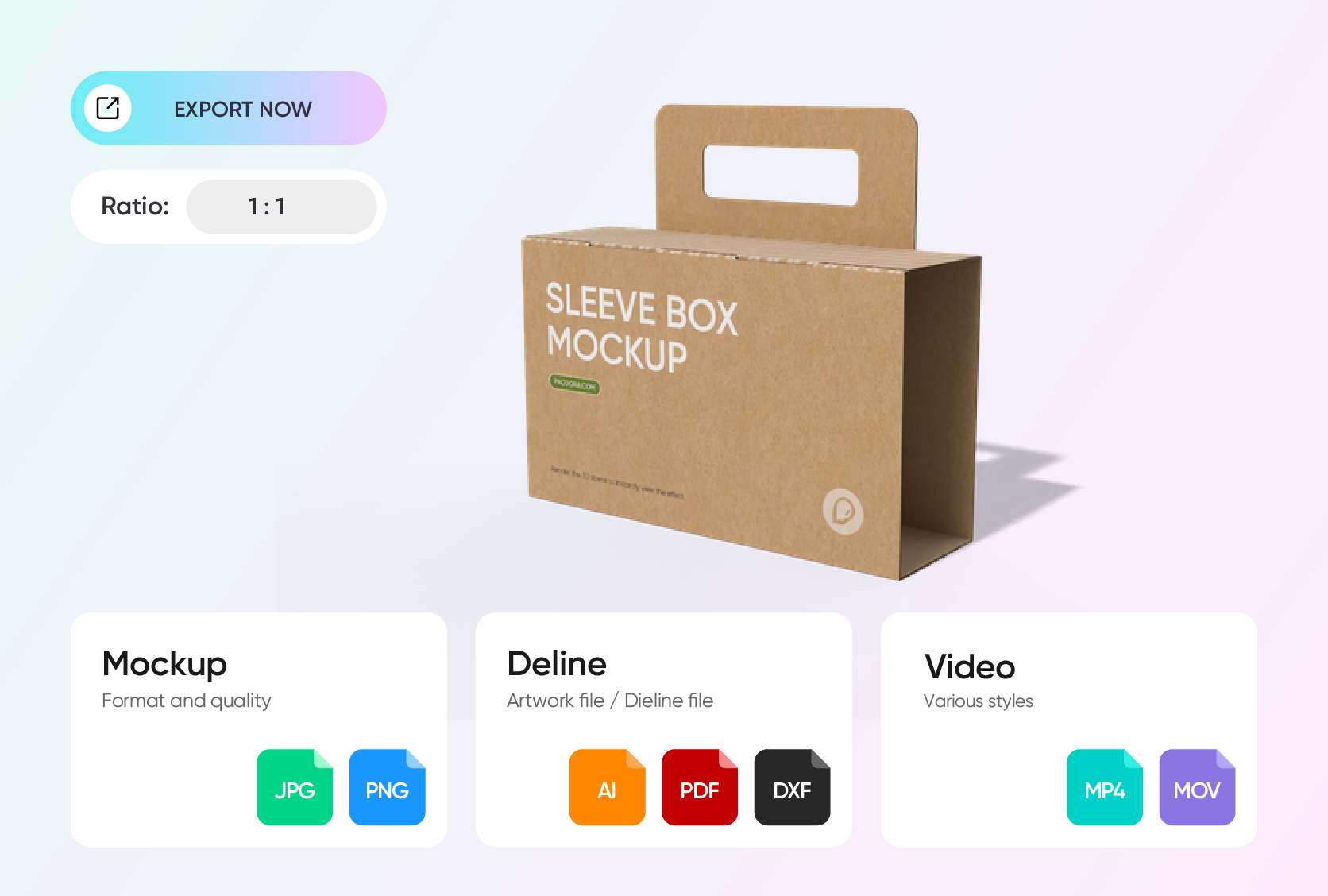 Export cardboard sleeve packaging easily