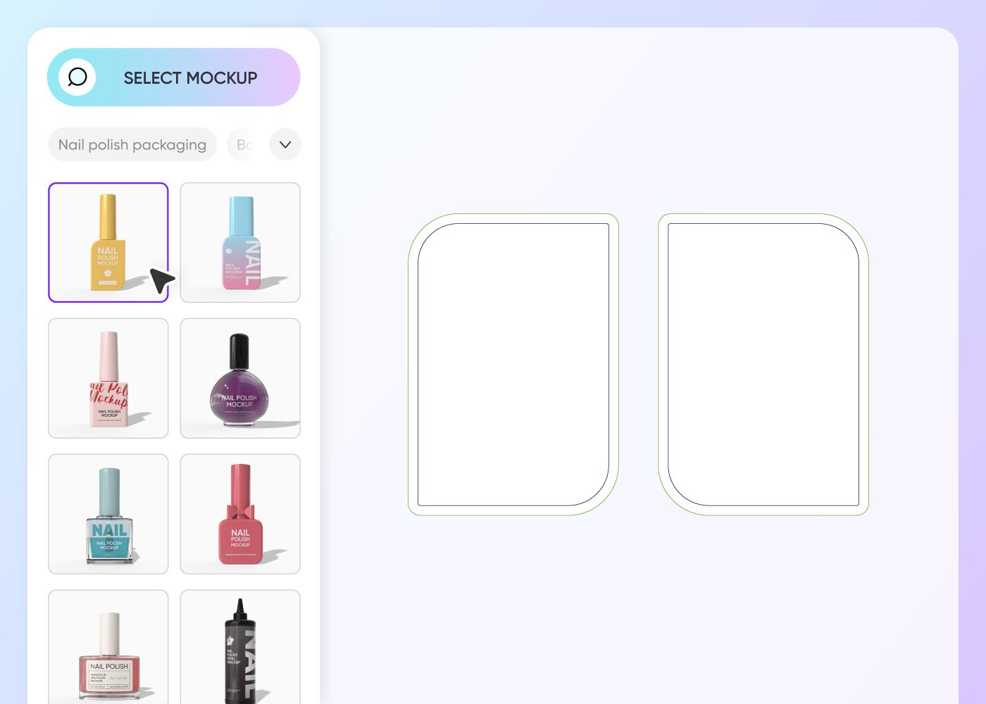 Step 1: Select your nail polish packaging style