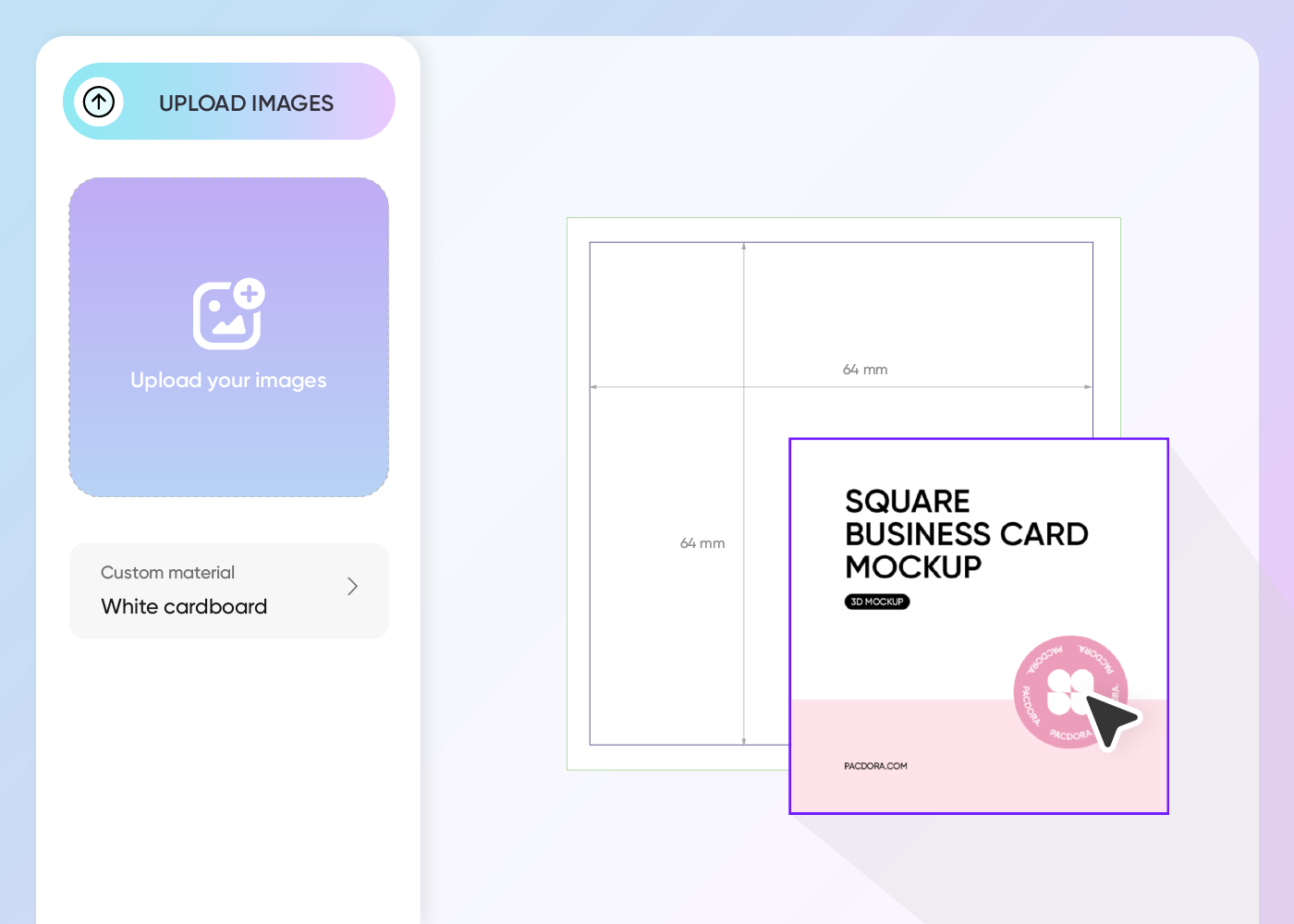 Step 2: Upload images and adjust
