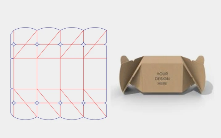 Candy shape chocolate box template