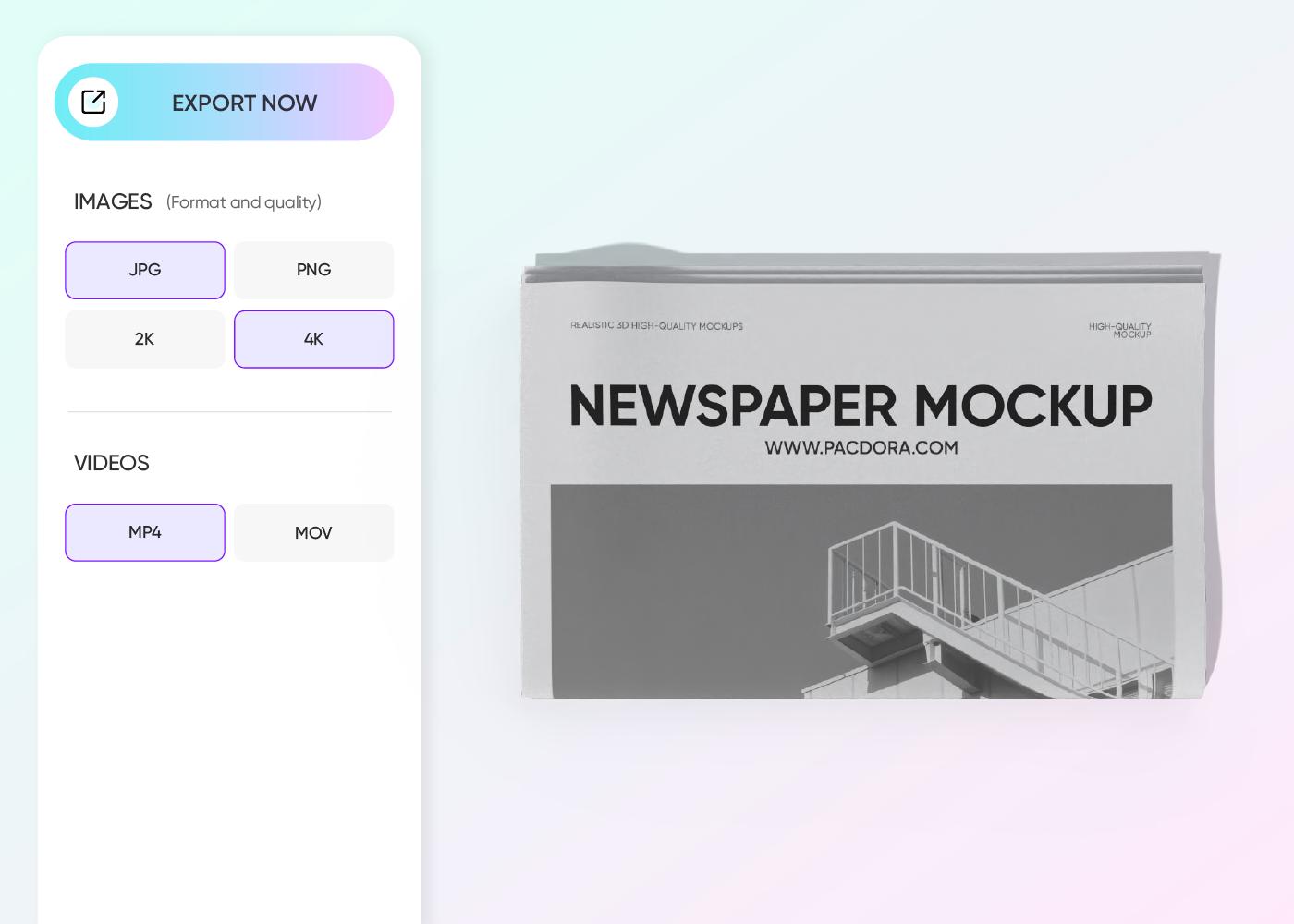 Step 3: Save your newspaper mockup