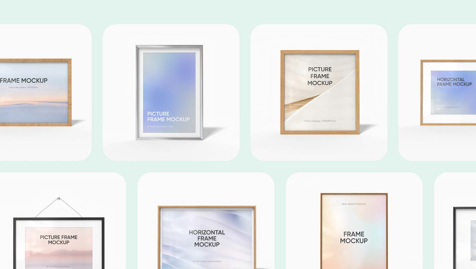 Various picture wall art types