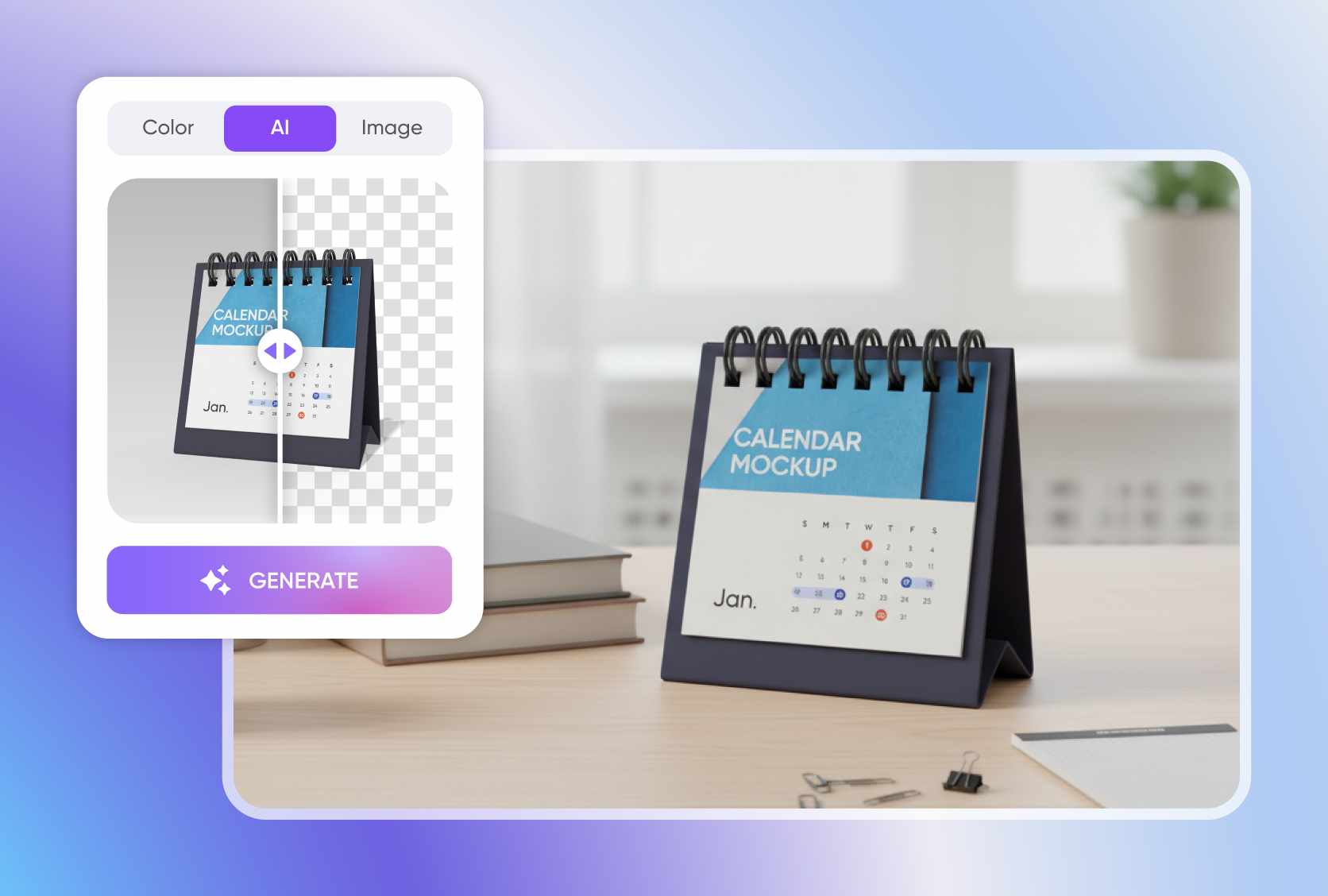 Use real background for standout calendar designs