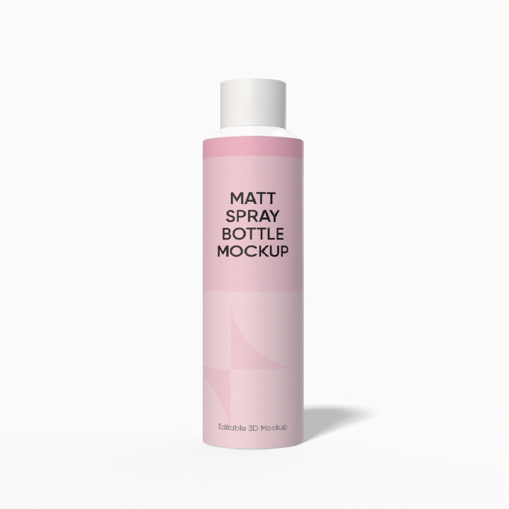 Maqueta de botella de spray mate