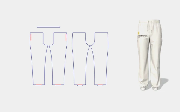 Cargo sweatpants template