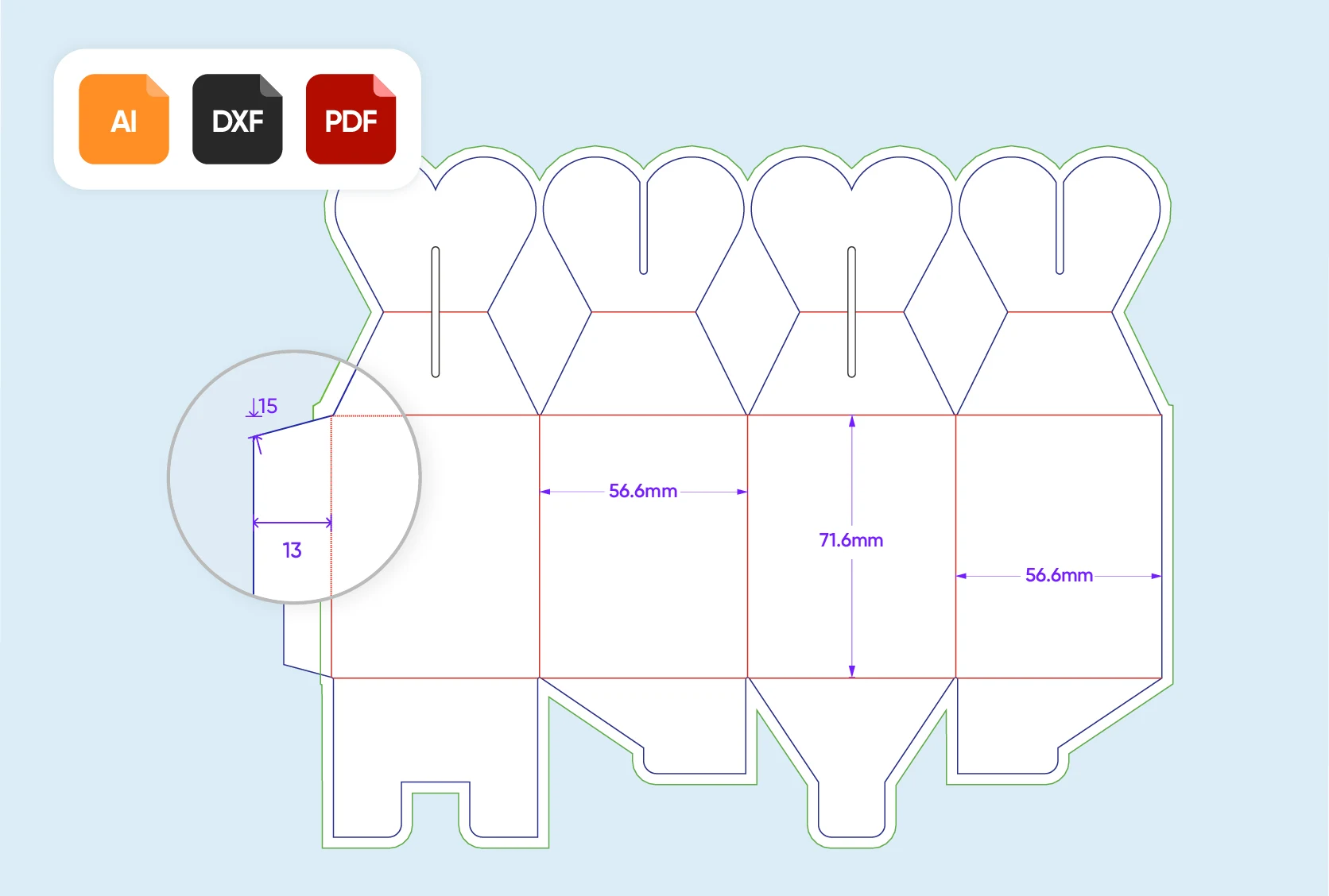 Premium grade rigid box templates