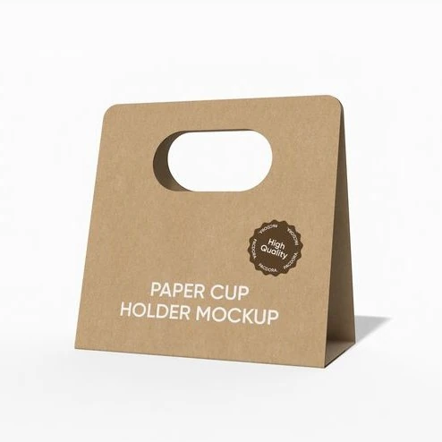 Paper cup holder mockup
