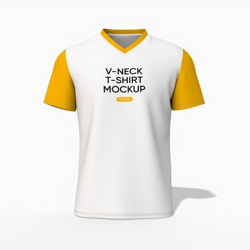 V-neck t shirt mockup
