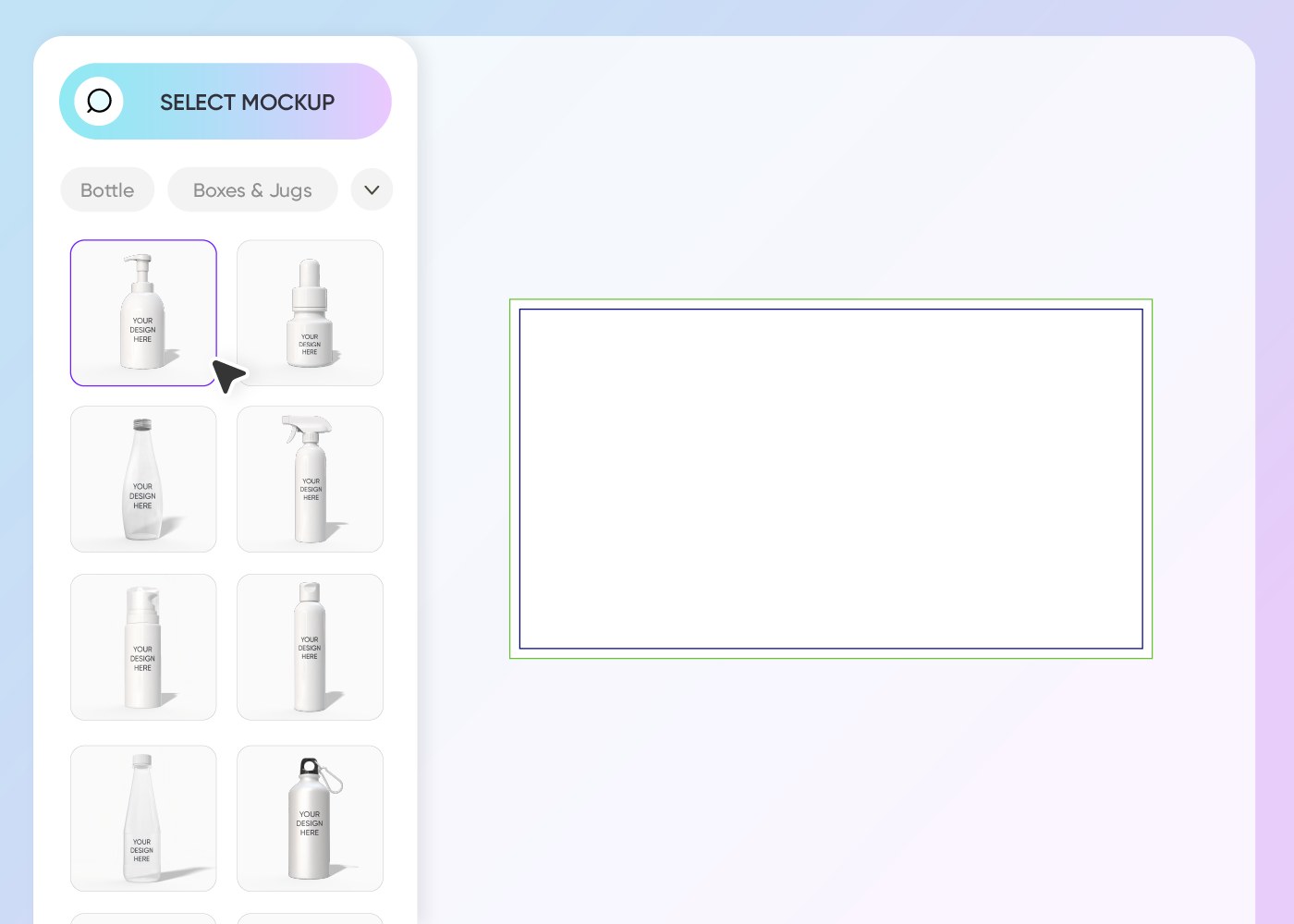 Step 1: Select your white bottle mockup