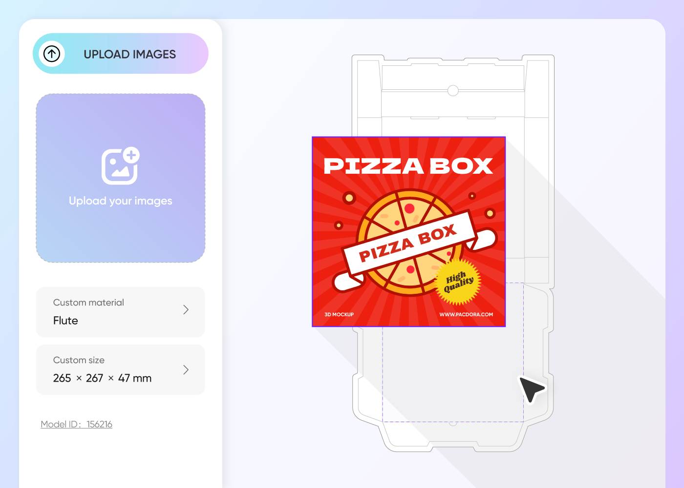 Step 2: Upload images and adjust
