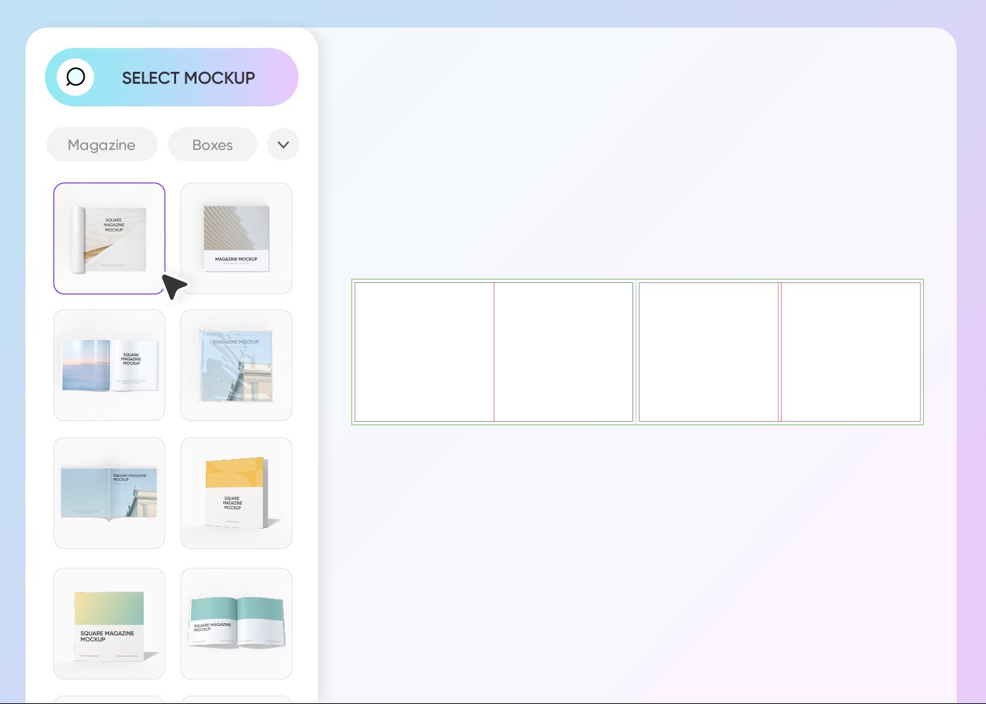 Step 1: Select a square magazine mockup