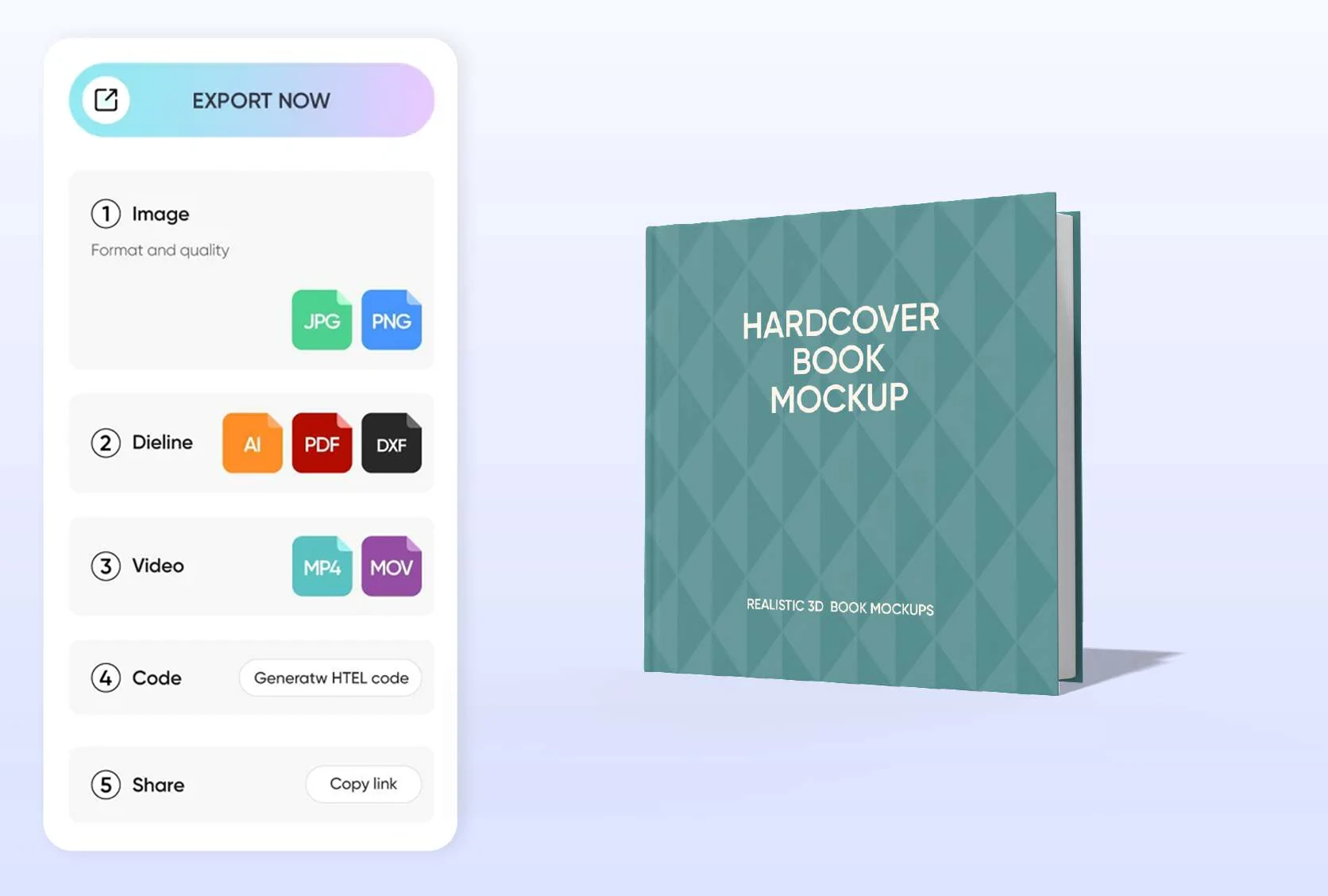 Multiple download options for professional presentations