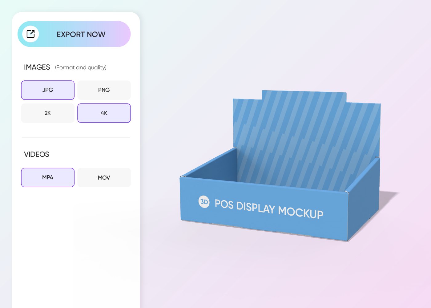 Step 3: Export your display box design