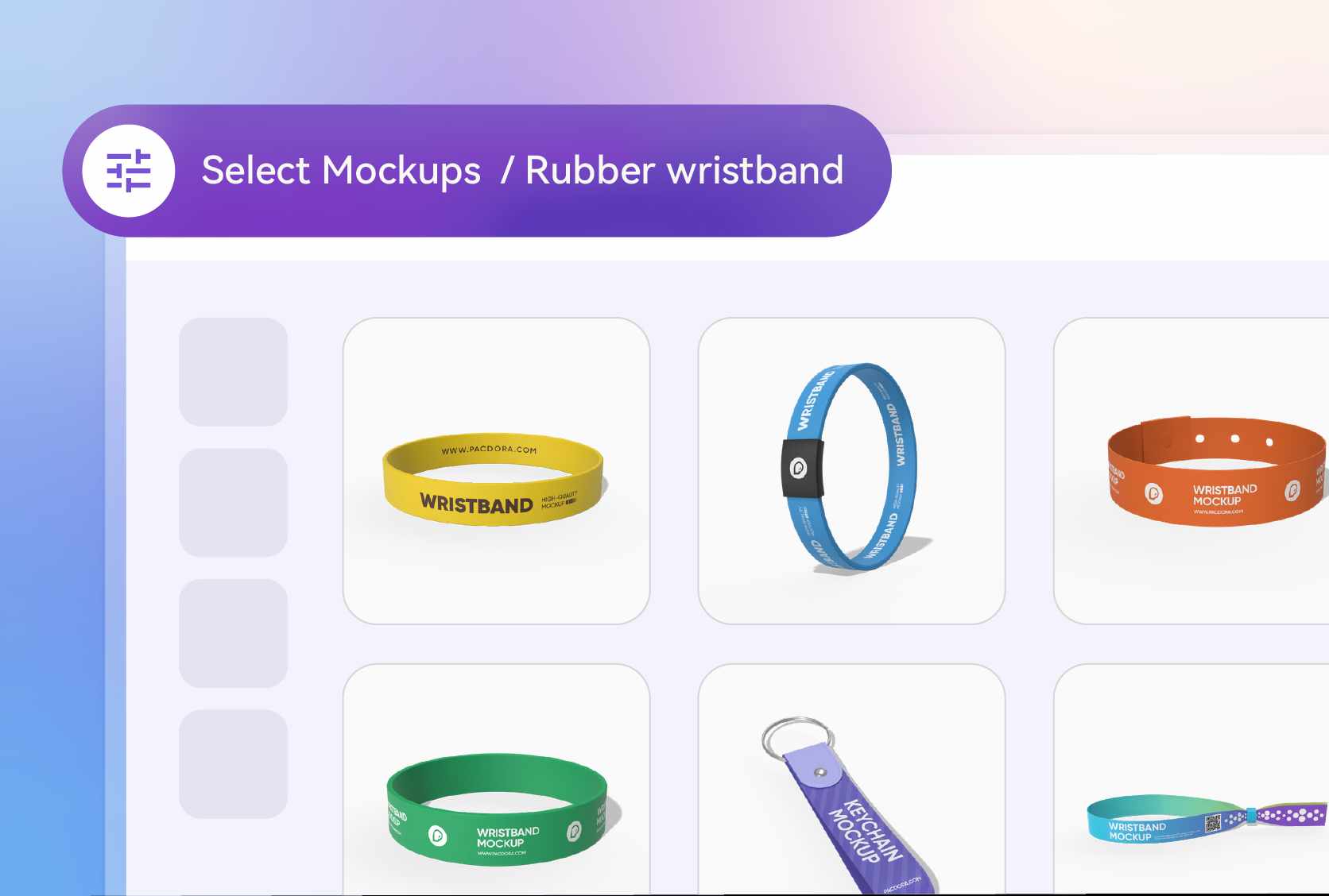 Diverse rubber wristband styles