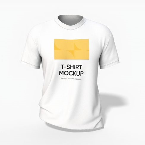 Round neck T-shirt mockup