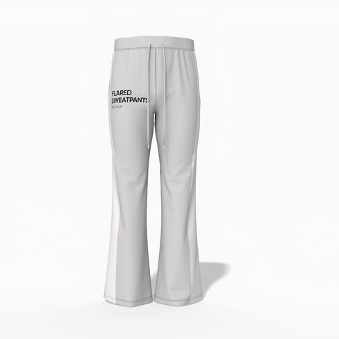 Flared sweatpants mockup