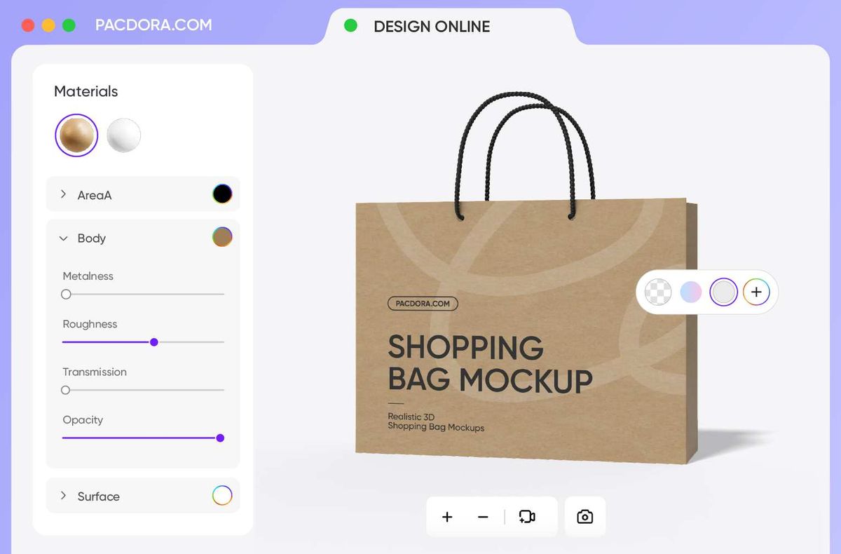 Stunningly realistic shopping bag mockup designs