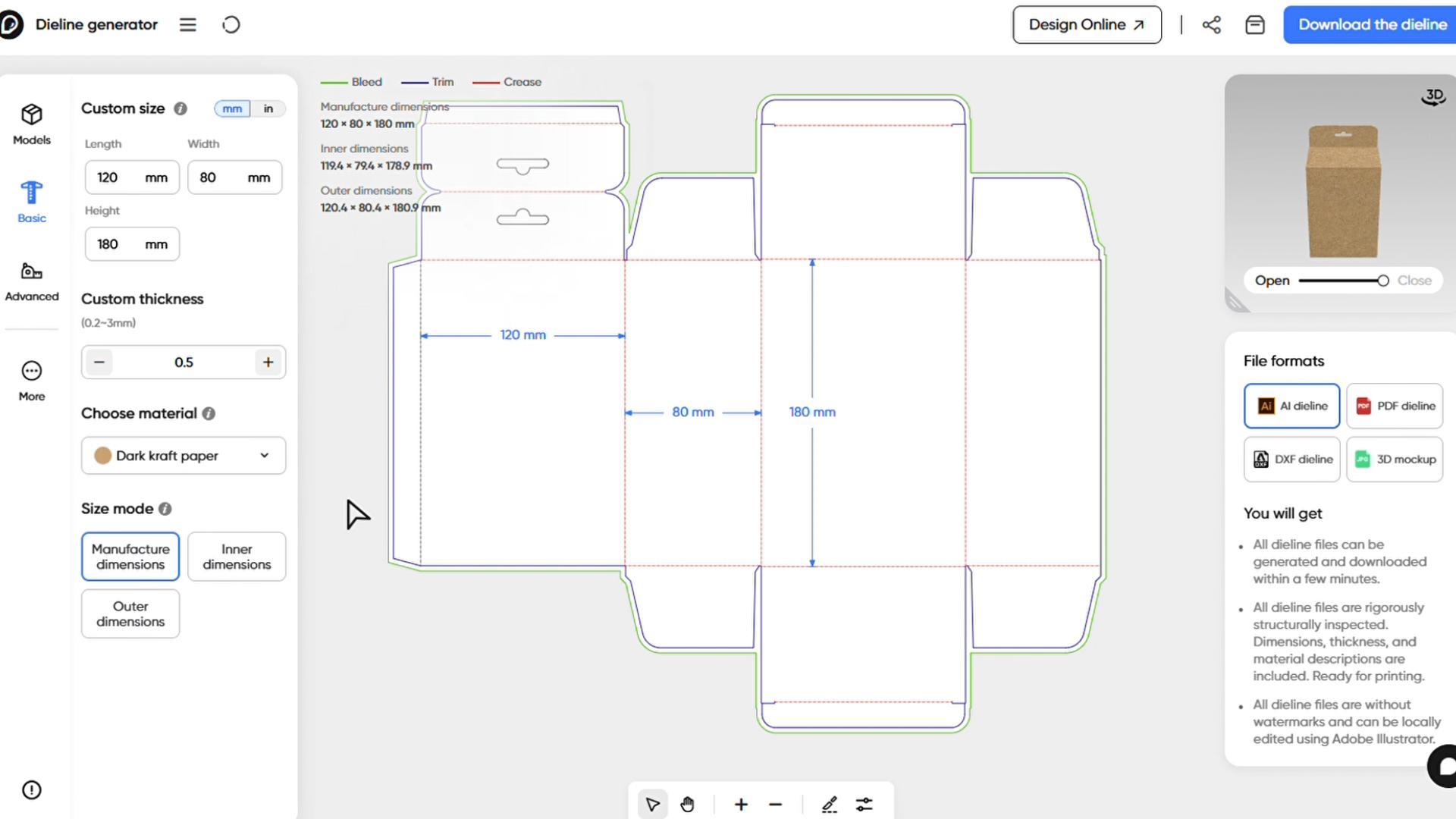 How to create a hanging box template easily?