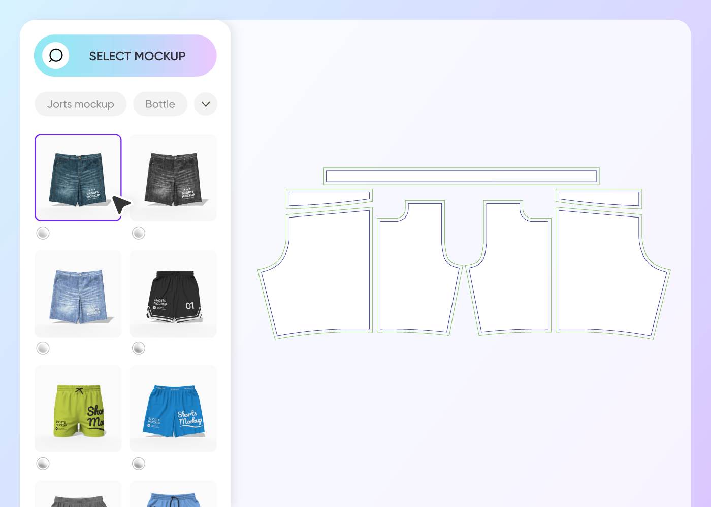 Step 1: Select your desired jorts cut