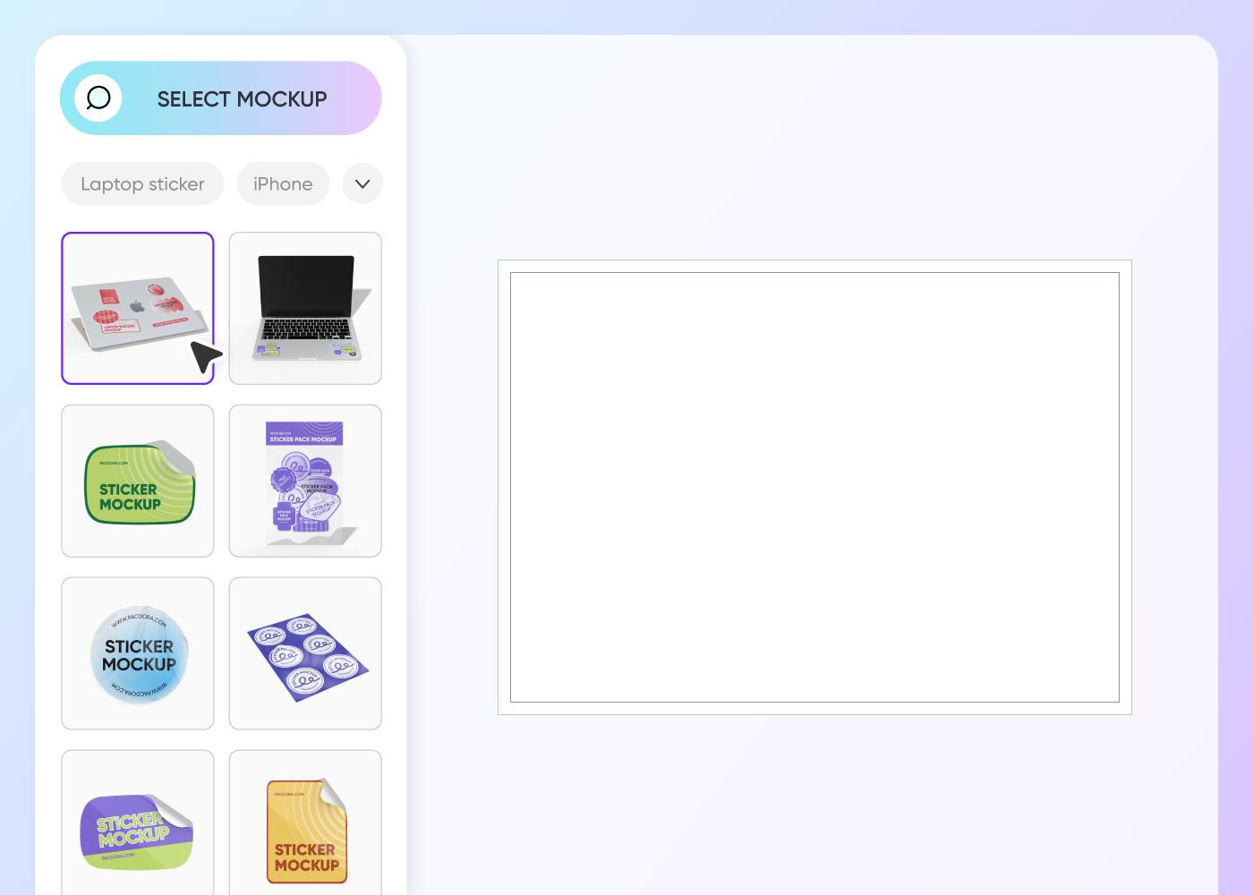 Step 1: Select a sticker mockup