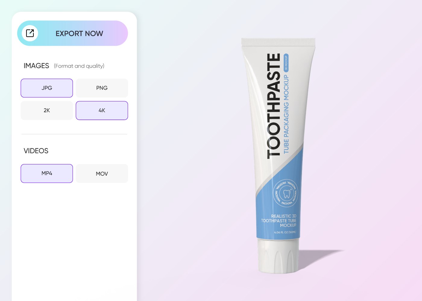 Step 3: Download your final packaging design