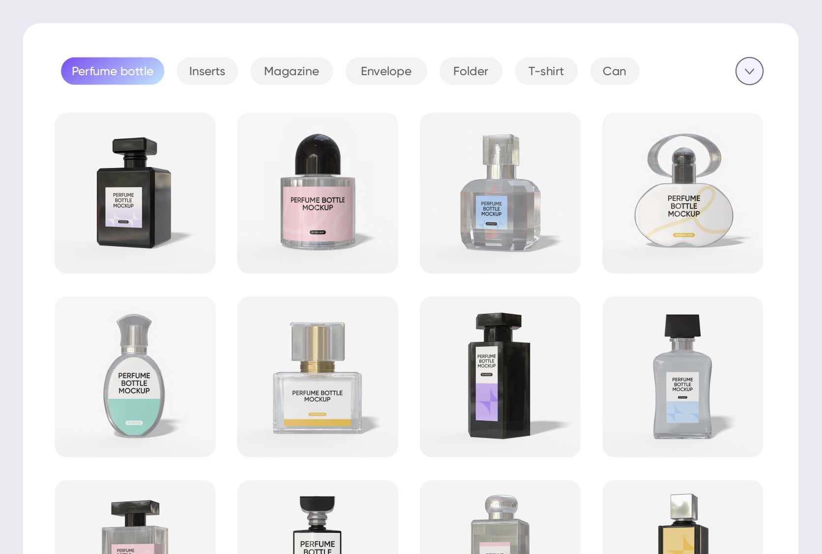 Various bottle shapes for different customers