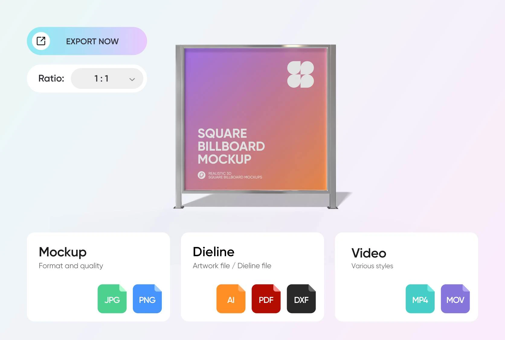 Export your design in multiple formats