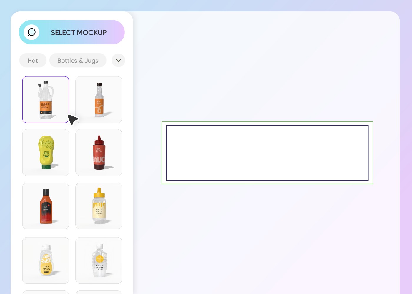 Select a sauce bottle mockup