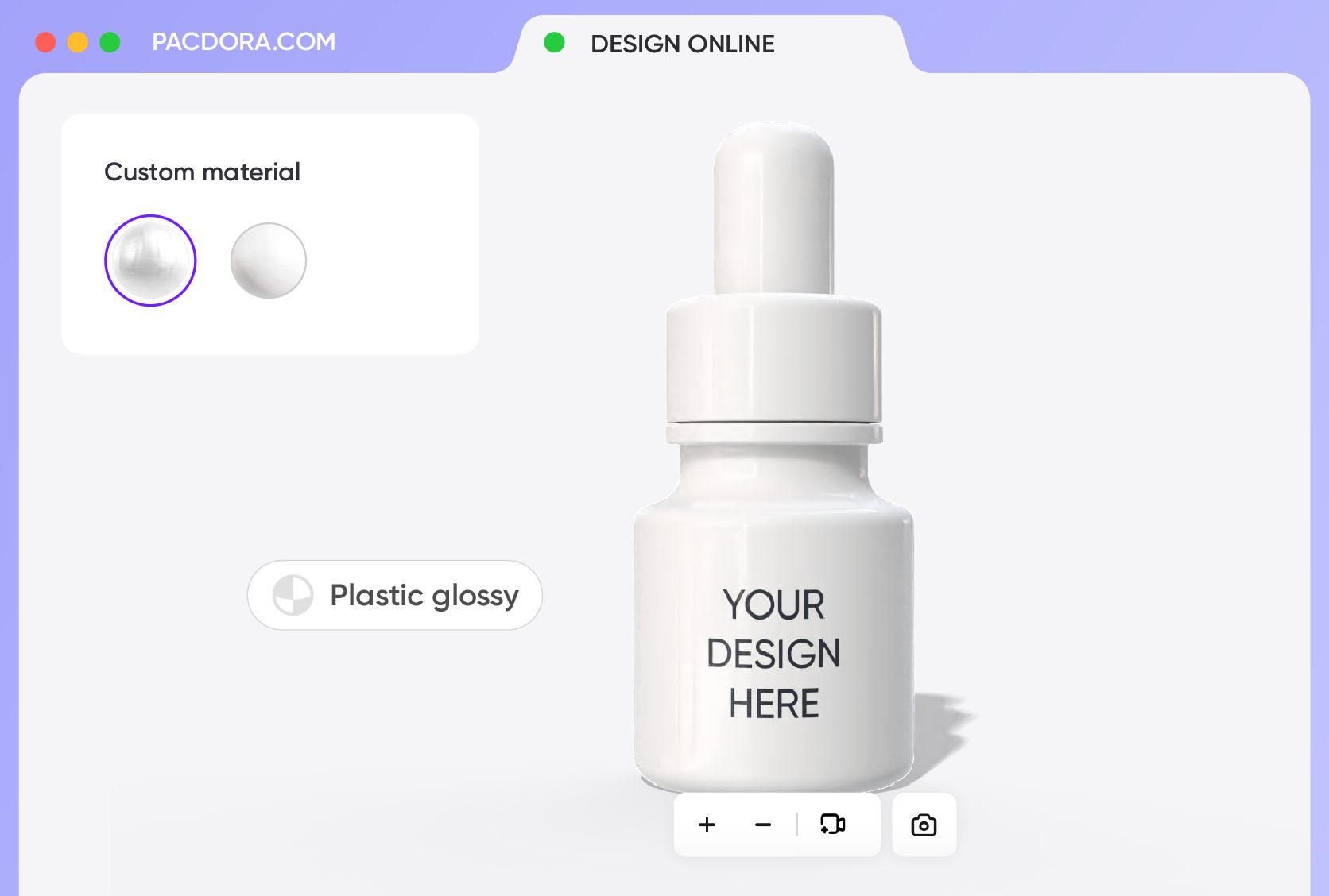 Define your white bottle's surface texture