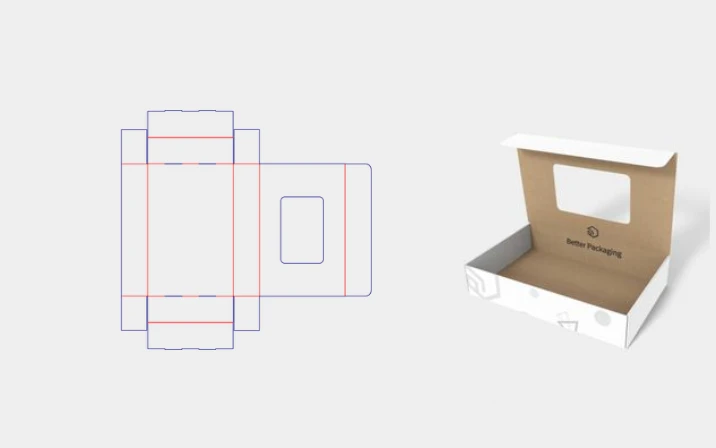Kawaii mailer box template