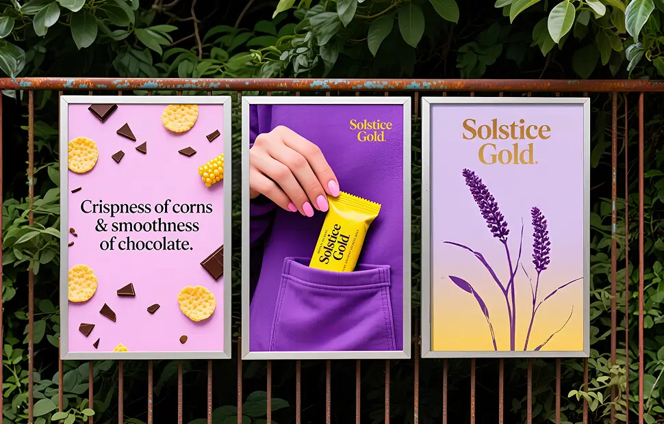 Solstice gold Fig Bar Packaging Design