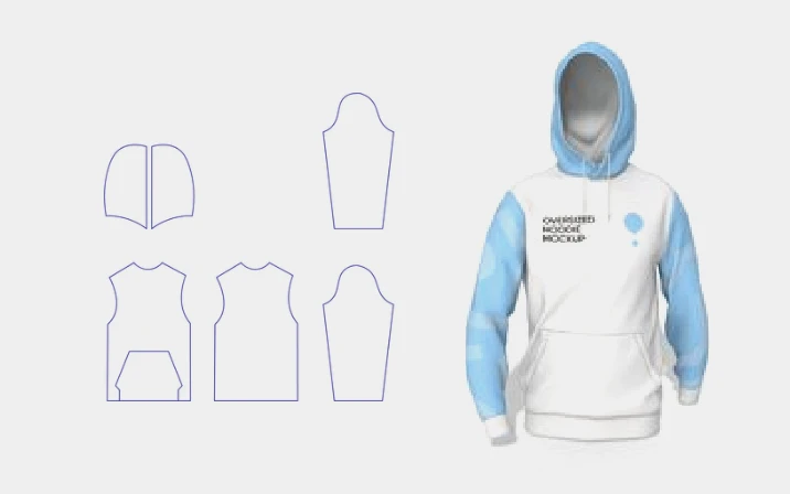 Comfort hoodie template