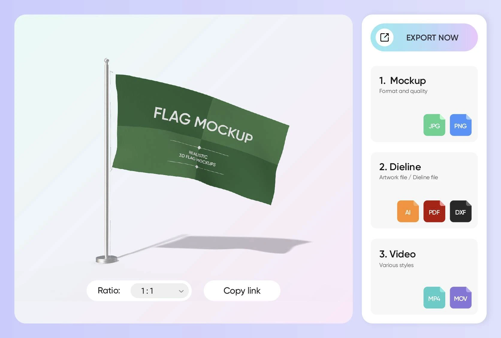 Suitable formats for clear flag display