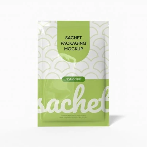 Tea sachet mockup