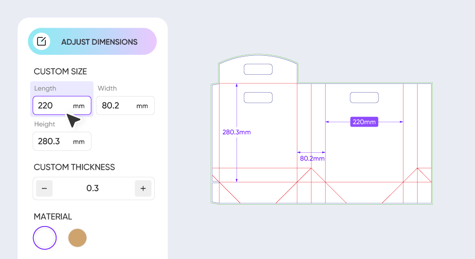 Create the pouch template